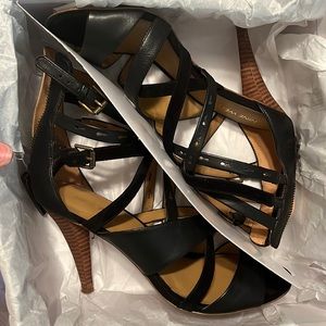 Nine West black strappy heel women’s size 7.5